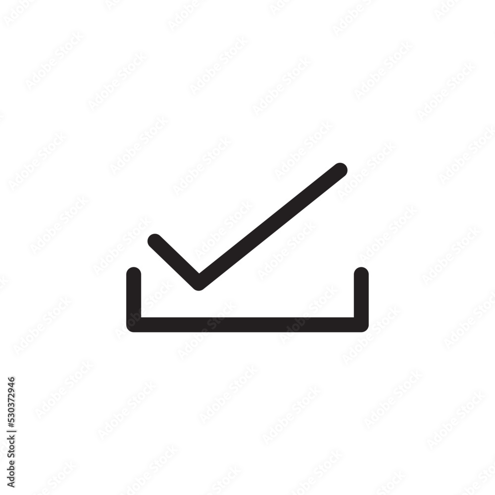 Check Mark Icon Vector Illustration Style Check Mark Icon Vector Illustration Style