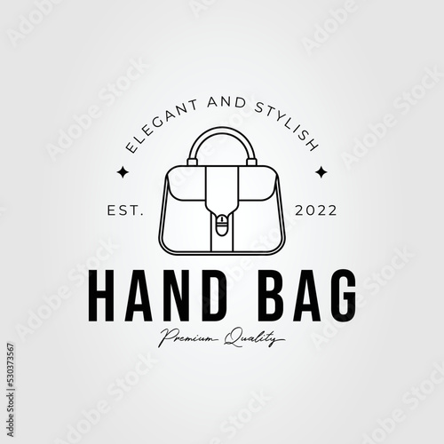 woman handbag or sling bag logo vector illustration design