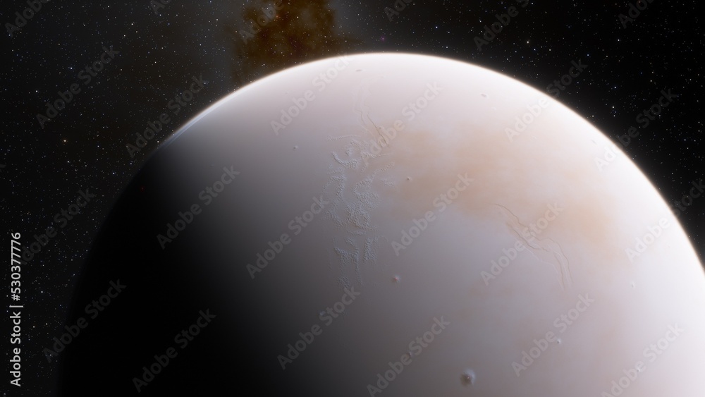super-earth planet, realistic exoplanet, planet suitable for colonization, earth-like planet in far space, planets background 3d render
super-earth planet, realistic exoplanet, planet suitable for colonization, earth-like planet in far space, planets background 3d render