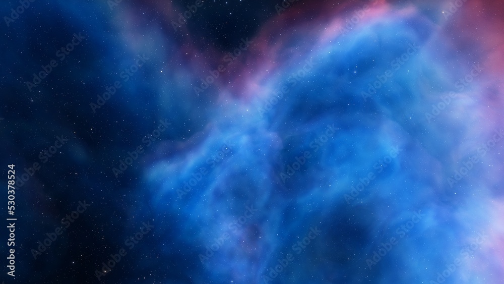 Fototapeta premium Space nebula, for use with projects on science, research, and education. Illustration 
