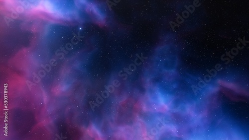 Canvas Print Night sky - Universe filled with stars, nebula and galaxy