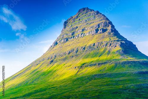 Kirkjufell mountain in Iceland - HDR photograph photo
