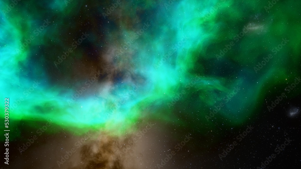 Obraz premium bright nebula, nebula in space, majestic red-purple nebula, beautiful space background 3D render 