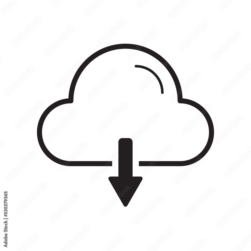 Download Style Icon Vector Illustration Download Style Icon Vector Illustration