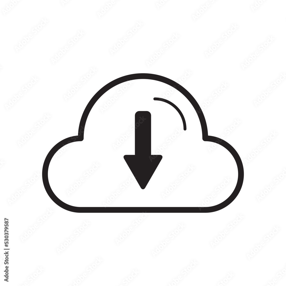 Download Style Icon Vector Illustration Download Style Icon Vector Illustration
