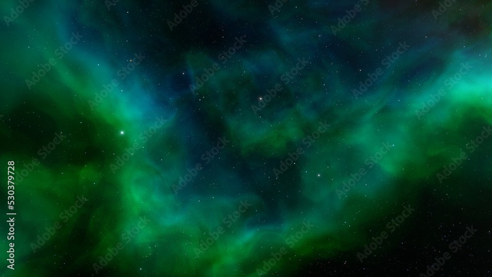 Deep space nebula with stars. Bright and vibrant Multicolor Starfield Infinite space outer space background with nebulas and stars. Star clusters, nebula outer space background 3d render
