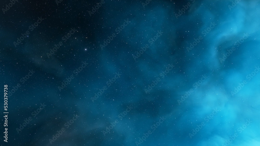 Fototapeta premium Deep space nebula with stars. Bright and vibrant Multicolor Starfield Infinite space outer space background with nebulas and stars. Star clusters, nebula outer space background 3d render 