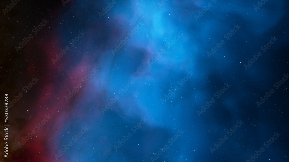 Fototapeta premium Deep space nebula with stars. Bright and vibrant Multicolor Starfield Infinite space outer space background with nebulas and stars. Star clusters, nebula outer space background 3d render 