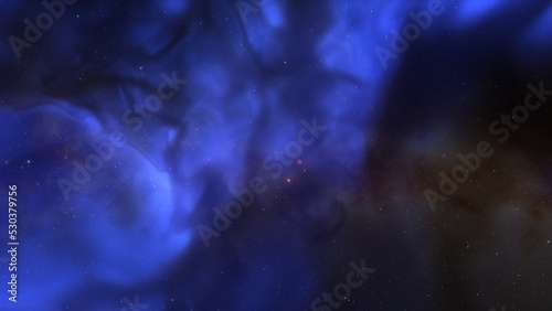 Deep space nebula with stars. Bright and vibrant Multicolor Starfield Infinite space outer space background with nebulas and stars. Star clusters, nebula outer space background 3d render
