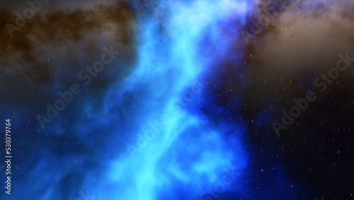 Deep space nebula with stars. Bright and vibrant Multicolor Starfield Infinite space outer space background with nebulas and stars. Star clusters, nebula outer space background 3d render 