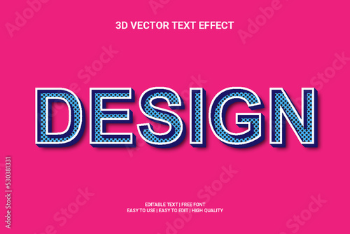 Design 3d Editable Vector Text Effect Design