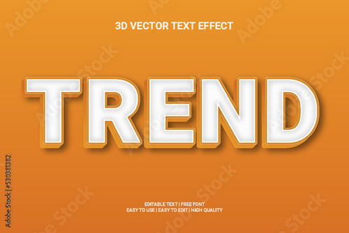 Trend 3d Editable Vector Text Effect Design