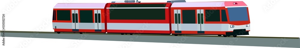 An illustration of tourist Switzerland Train on transparent background.