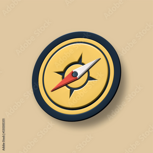 Compass Icon 3D