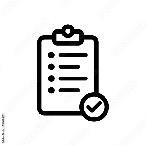 Modern clipboard checklist icon vector © Jafar
