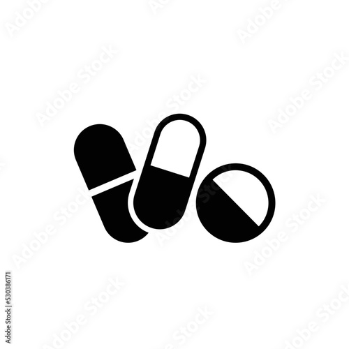 medicine pills vector icon