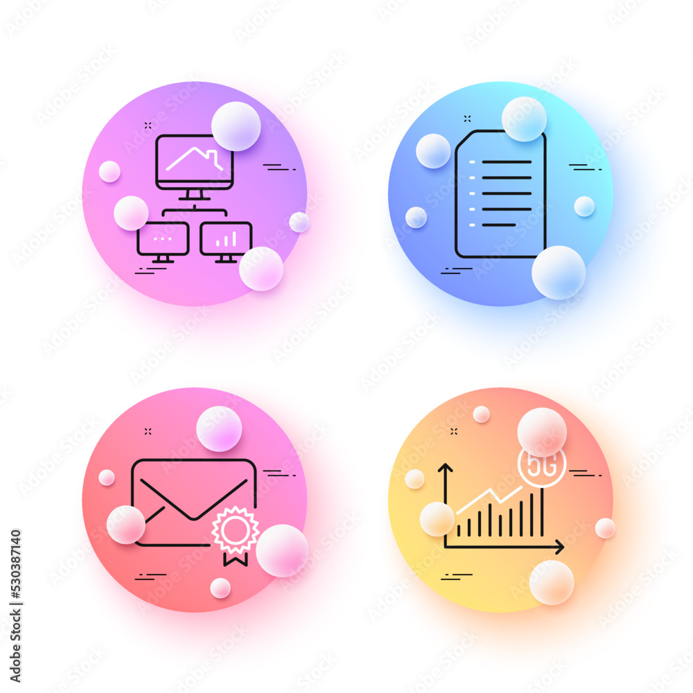 Verified mail, Work home and 5g statistics minimal line icons. 3d spheres or balls buttons. Document icons. For web, application, printing. Confirmed e-mail, Freelance work, Wifi chart. Vector Verified mail, Work home and 5g statistics minimal line icons. 3d spheres or balls buttons. Document icons. For web, application, printing. Confirmed e-mail, Freelance work, Wifi chart. Vector