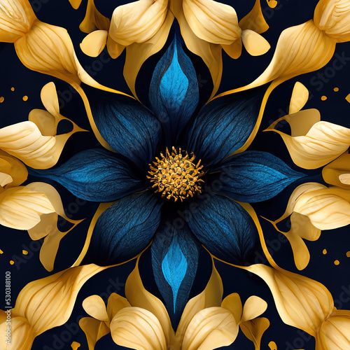 Colorful floral design pattern portrait
