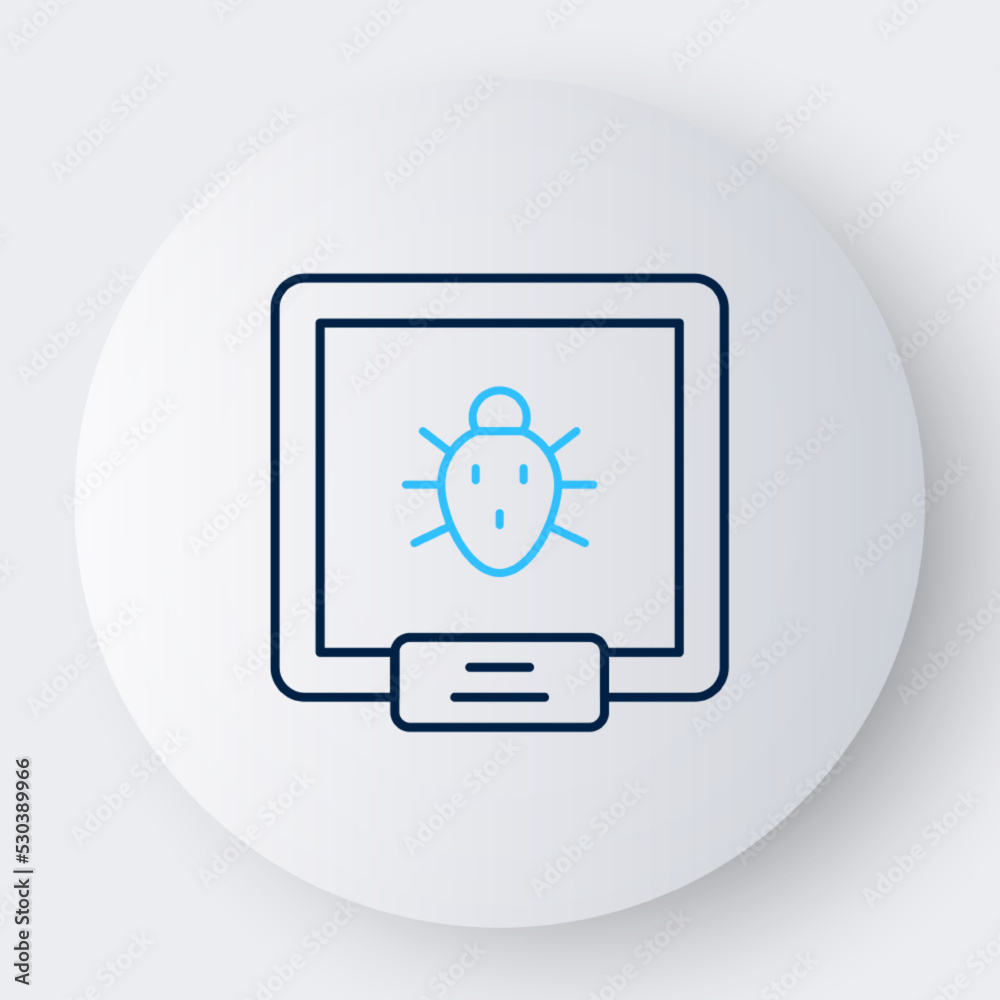 Line Colorado beetle icon isolated on white background. Colorful outline concept. Vector Line Colorado beetle icon isolated on white background. Colorful outline concept. Vector