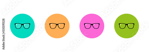 Glasses. Sunglasses. Vector image.