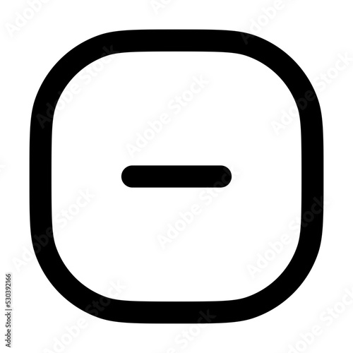 minus icon, vector interface