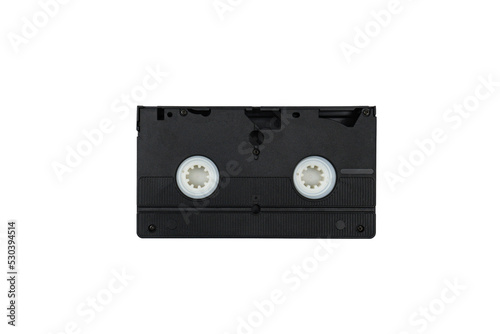 VHS tape casette back. No background.