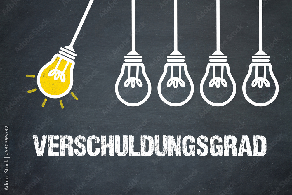 Fototapeta premium Verschuldungsgrad 