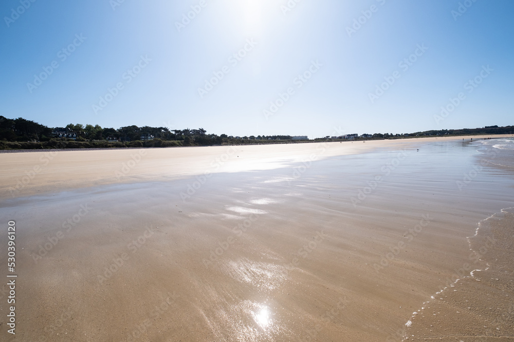 Large sandy beach in the town of 