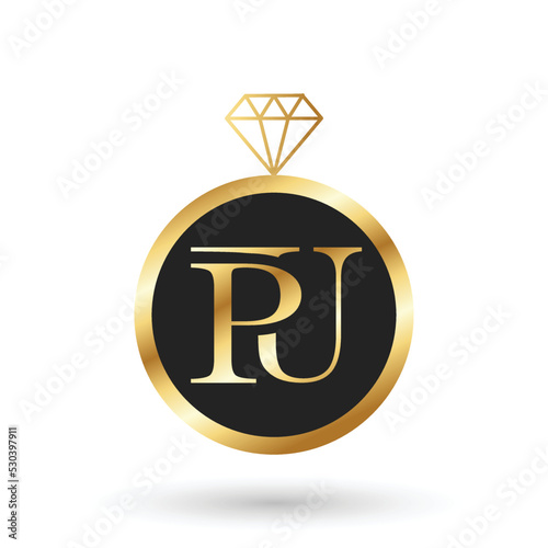 Logo Design Consisting of P and U Letters for the Jewelry Industry