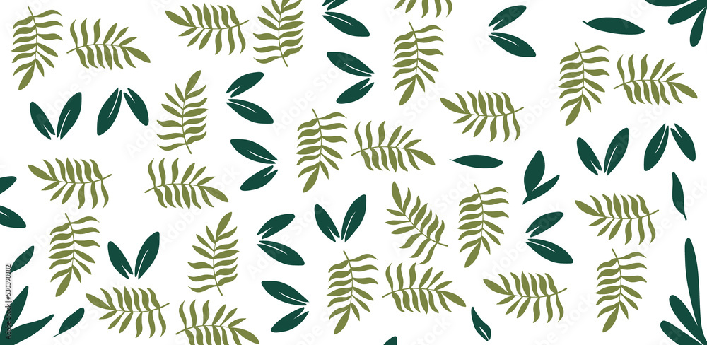 Fototapeta premium organic flat floral abstract pattern design