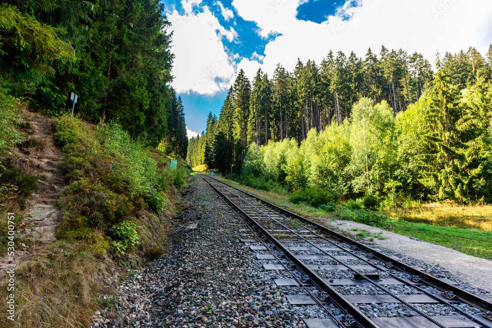 Obraz premium Entdeckungsrunde zur Oberweißbacher Bergbahn im wunderschönen Schwarzatal - Thüringen - Deutschland
