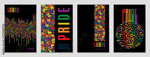 Black Sign pride lgbt symbol rainbow. banner illustration vector