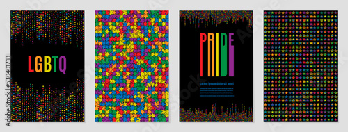 Black Sign pride lgbt symbol rainbow. illustration rainbow vector