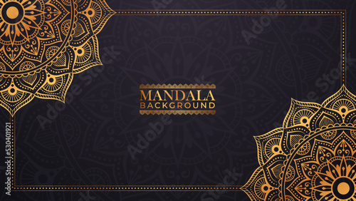 Luxury mandala background with golden arabesque pattern Arabic Islamic east style.decorative mandala for print, poster, cover, brochure, flyer, and banner.