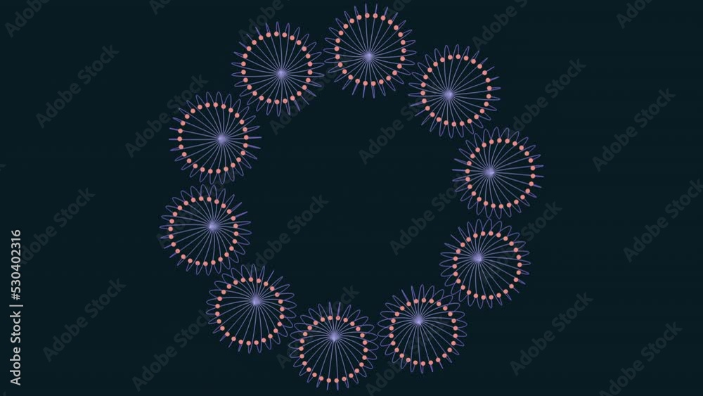 Futuristic flowers pattern with neon gradient, motion abstract corporate, space and futuristic style background Futuristic flowers pattern with neon gradient, motion abstract corporate, space and futuristic style background