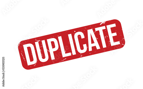 Duplicate Rubber Stamp Seal Vector