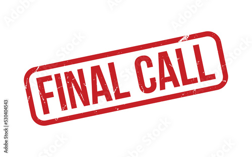 Final Call Rubber Stamp Seal Vector