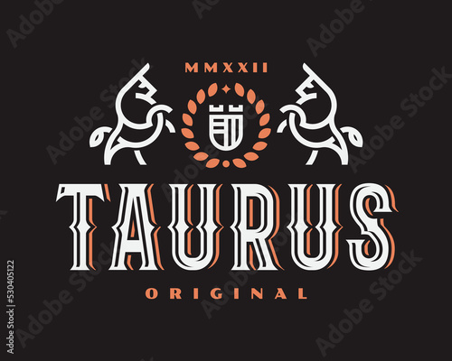 Bull modern logo, emblem design editable for your business.Taurus vector illustration.