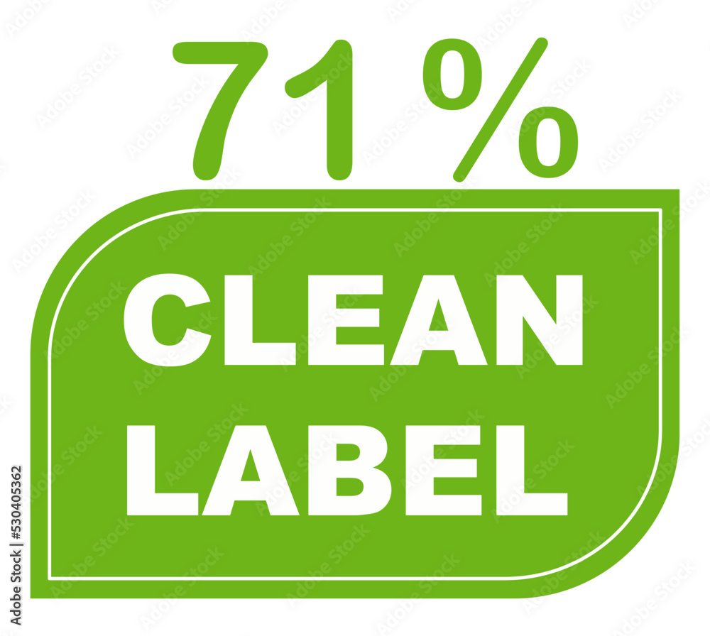 Naklejka premium 71% pure percentage label