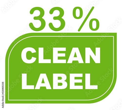 33% pure percentage label