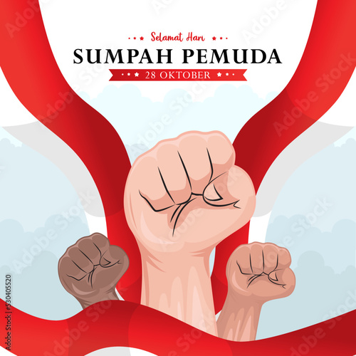 sumpah pemuda day of indonesian day photo