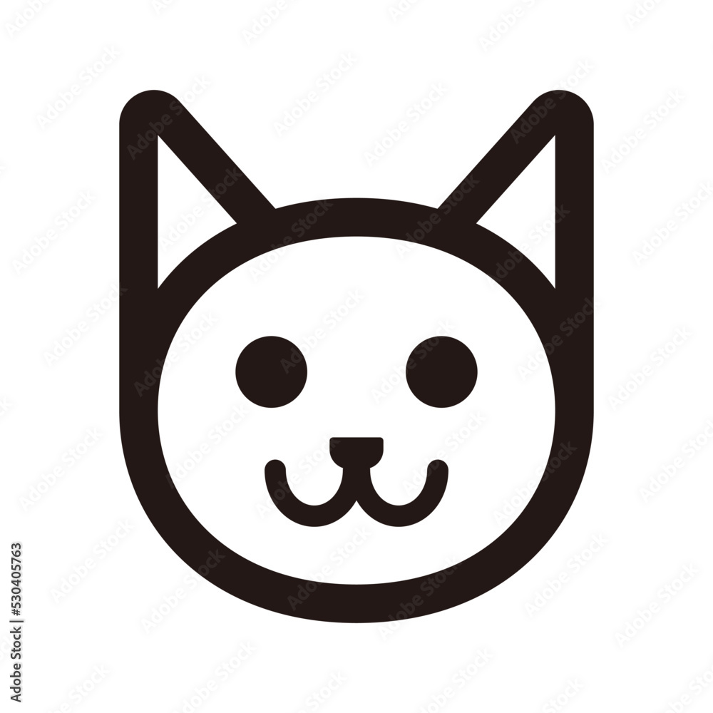 Cute cat icon. Kitten. Vector. Cute cat icon. Kitten. Vector.