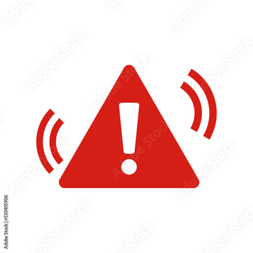 Warning and reminder. Exclamations and waves. Vector.