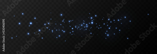 Vector blue dust on isolated transparent background. Magic, magic dust PNG. Light Dust PNG. Cosmic dust.