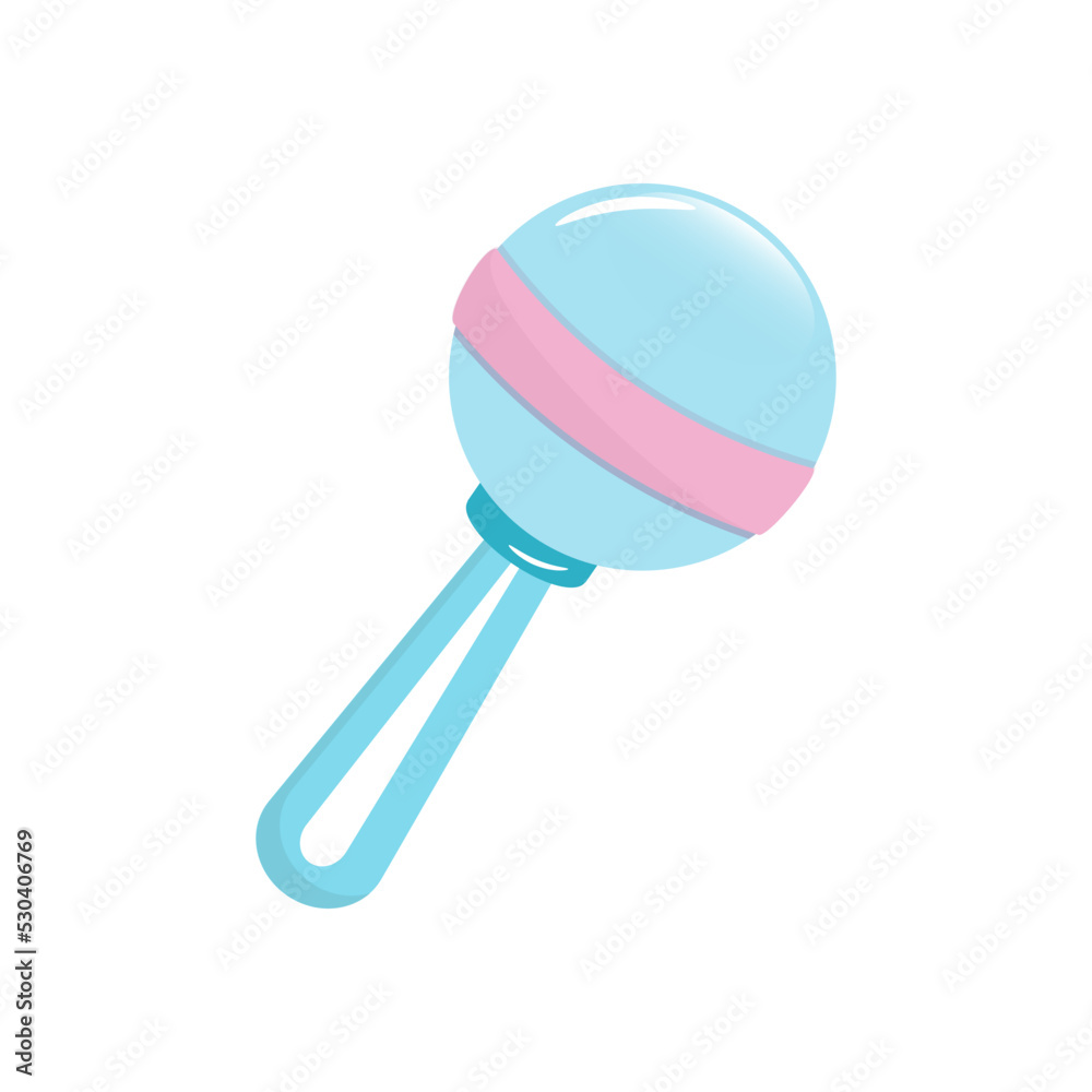Baby rattle icon. Cartoon of Baby rattle vector icon for web design isolated on white background