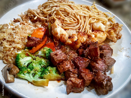 hibachi steak and chicken dinner