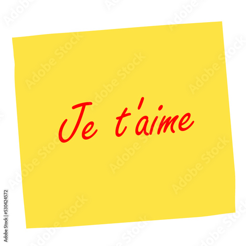 post it je t'aime