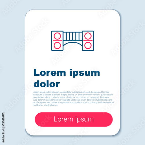 Line Playground kids bridge icon isolated on grey background. Colorful outline concept. Vector