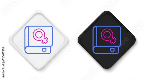 Wallpaper Mural Line Book about women icon isolated on white background. 8 March. International Happy Women Day. Colorful outline concept. Vector Torontodigital.ca