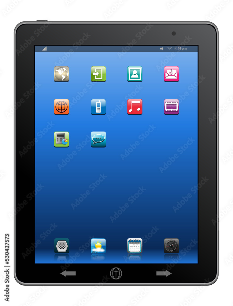 Tablet computer isolated realistic icon.